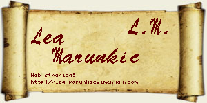 Lea Marunkić vizit kartica